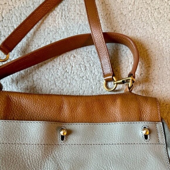 Yves Saint Laurent Muse Two Hand Bag Tote Bag Gray Beige - Picture 11 of 12